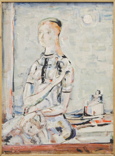 A woman with a child
