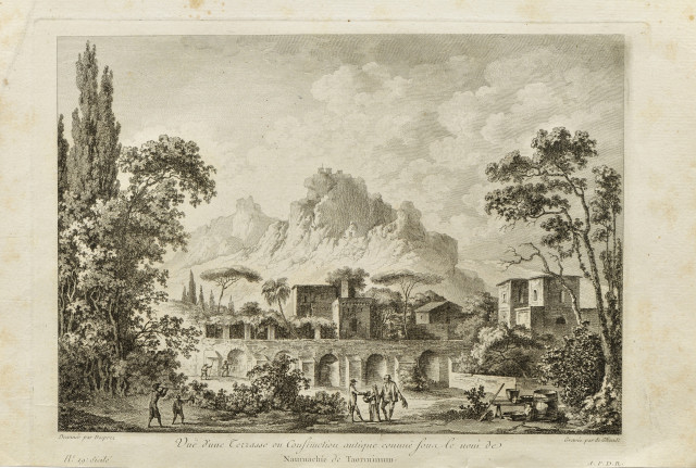 Naumachiae in Taormina (based on the composition by Louis Jean Desprez)
