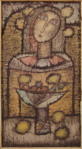 Conversation. The central part of the triptych
