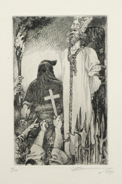 Jan Hus. (Heretic). Illustrations to the works of Taras Shevchenko