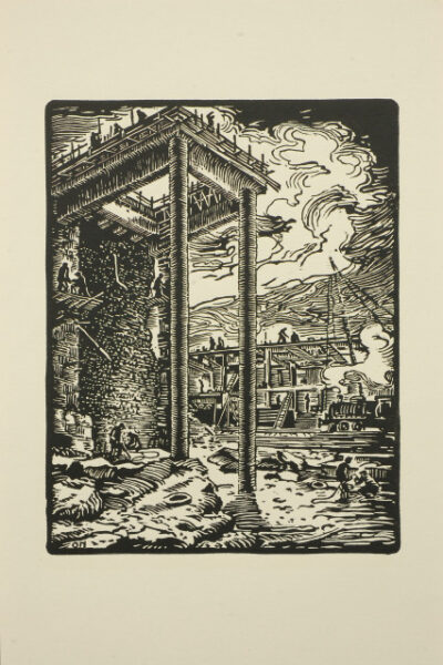 Columns of the panel wall. From the series “Reconstruction of Dnipro Dam”
