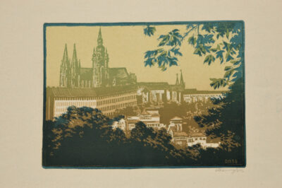 A view of Zlata Praha. Album “Through Czechoslovakia.”