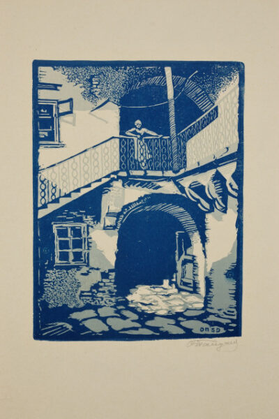 Levocha. A city courtyard of the Renaissance. Album “Through Czechoslovakia.”