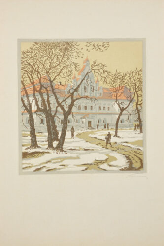 The building of the Academy of Civil Engineering and Architecture. From the album “Kyiv”