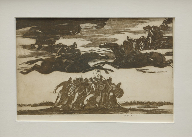 Battle. Illustration to the novel “Death in Kyiv” by P. Zahrebelnyi