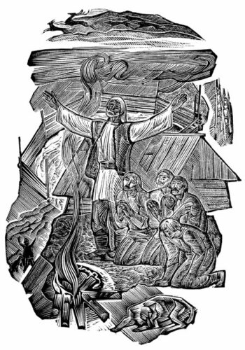 Illustrations to the book by M. Kotsiubynskyi “Shadows of Forgotten Ancestors”