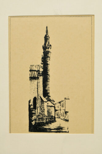 Kamianets-Podilskyi. Turkish minaret. Postcards with views of Kamianets-Podilskyi