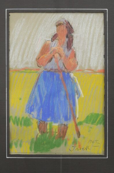 A woman in the field