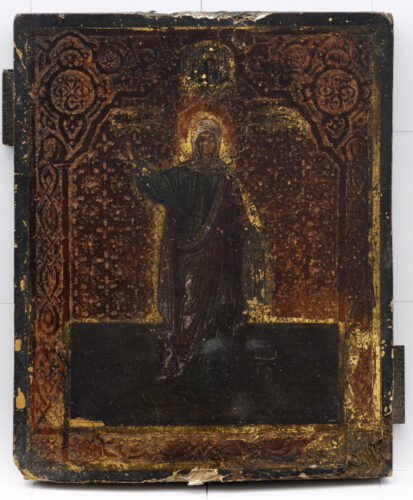 Saint with cartouche in hand