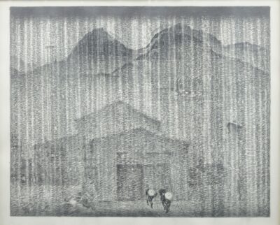 Quiet rain in the mountains. From the series “Carpathians”