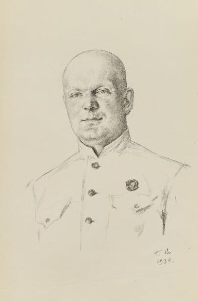 Portrait of I. Doronin, pilot, Hero of the Soviet Union