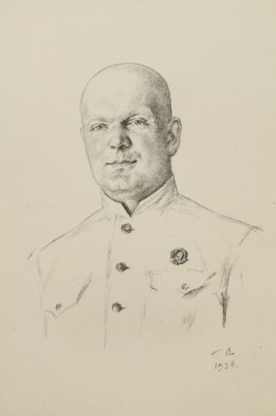 Portrait of I. Doronin – pilot, Hero of the Soviet Union