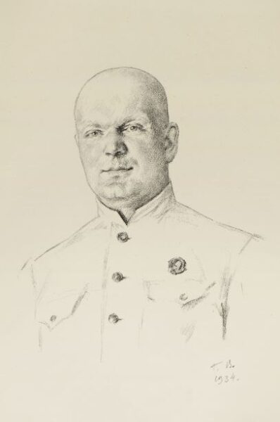 Portrait of I. Doronin, pilot, Hero of the Soviet Union