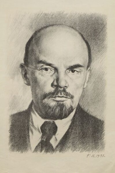 A portrait of V. Lenin