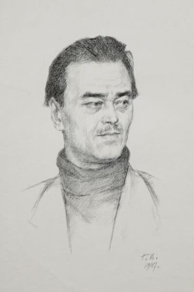 Portrait of Leningrad graphic artist N. Pavlov