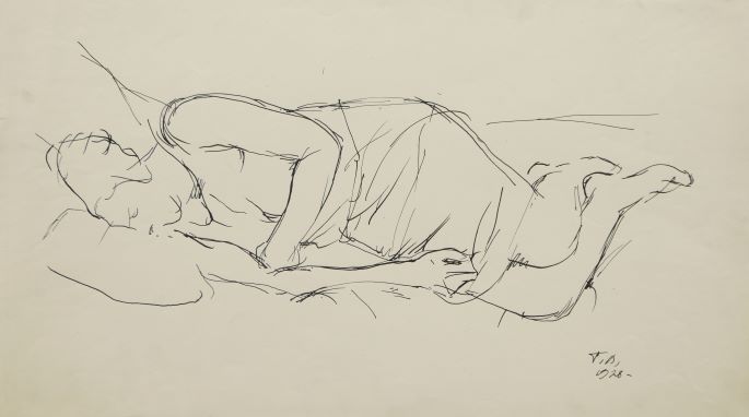 Sleeping. Sketch