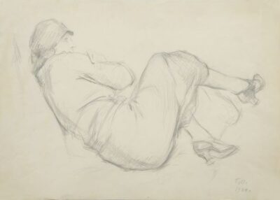 Rest. Sketch of a female figure