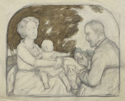Family portrait. Composition task in the New Art Workshop