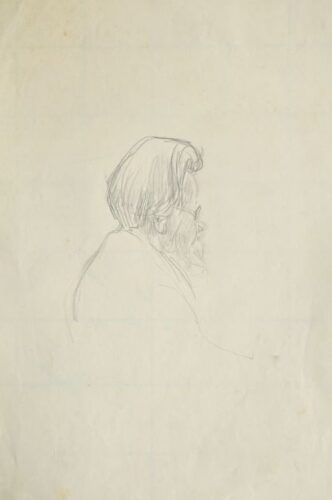 Sketch of a portrait of M. Kalinin