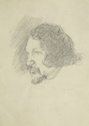 Sketch of a male portrait