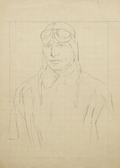 Підготовчий малюнок до портрета В.Чкалова