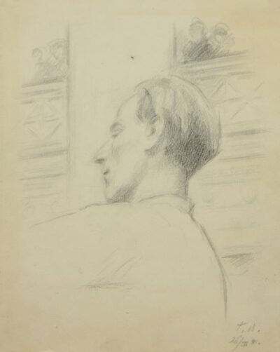 Sketch for a portrait of Ye. Mravinskyi
